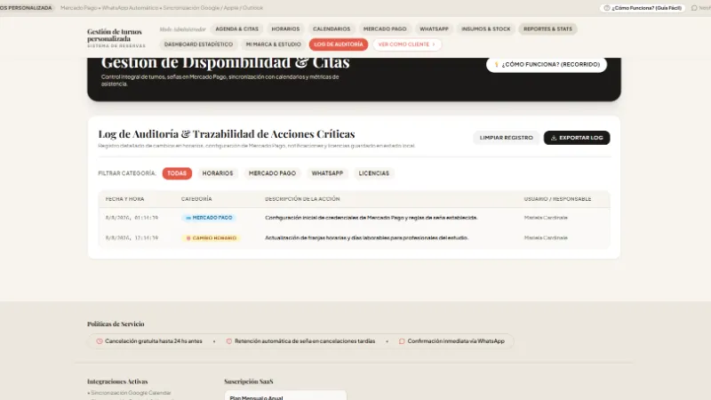 Log de Auditoría